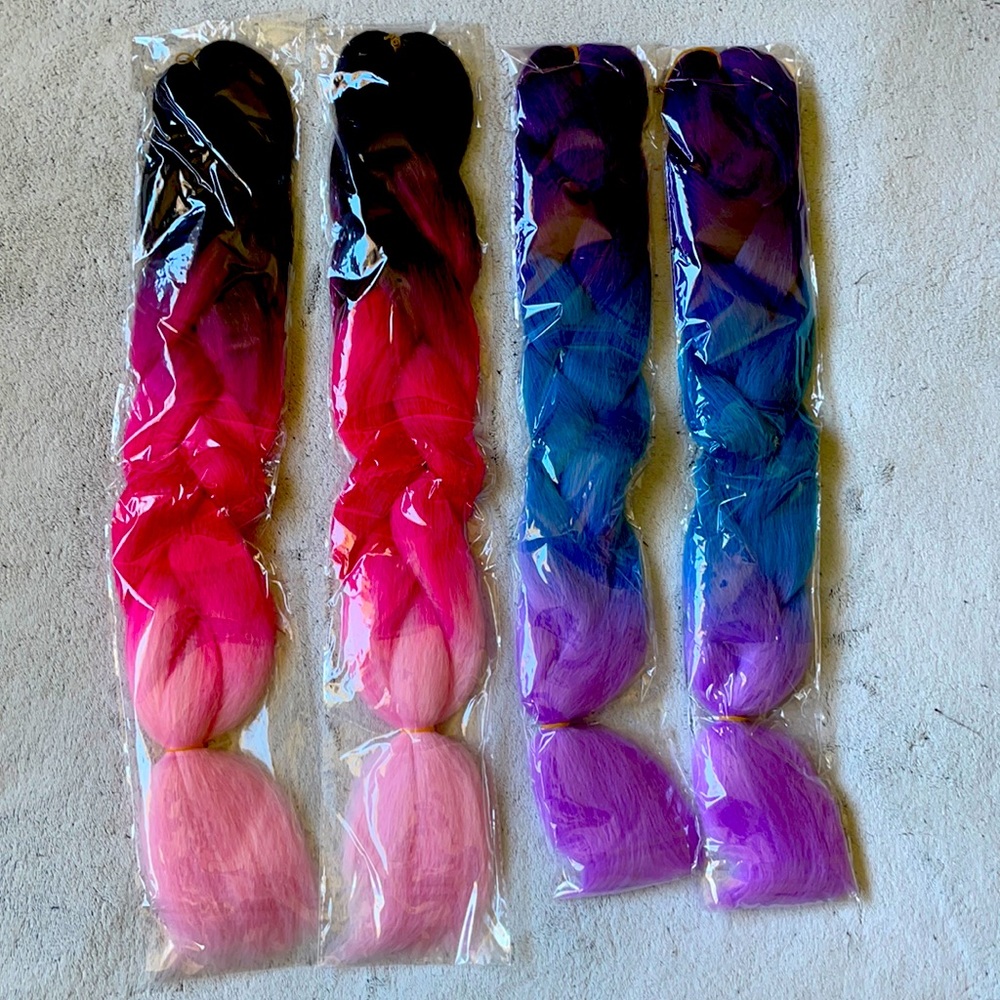 4 bundles - ombré hair for braiding